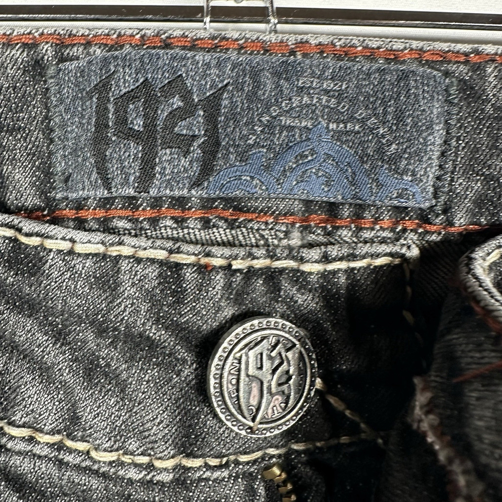 1921 Western Glove Works Jeans Womens 25 Slim Blue Distressed Denim Jeans - Picture 4 of 8